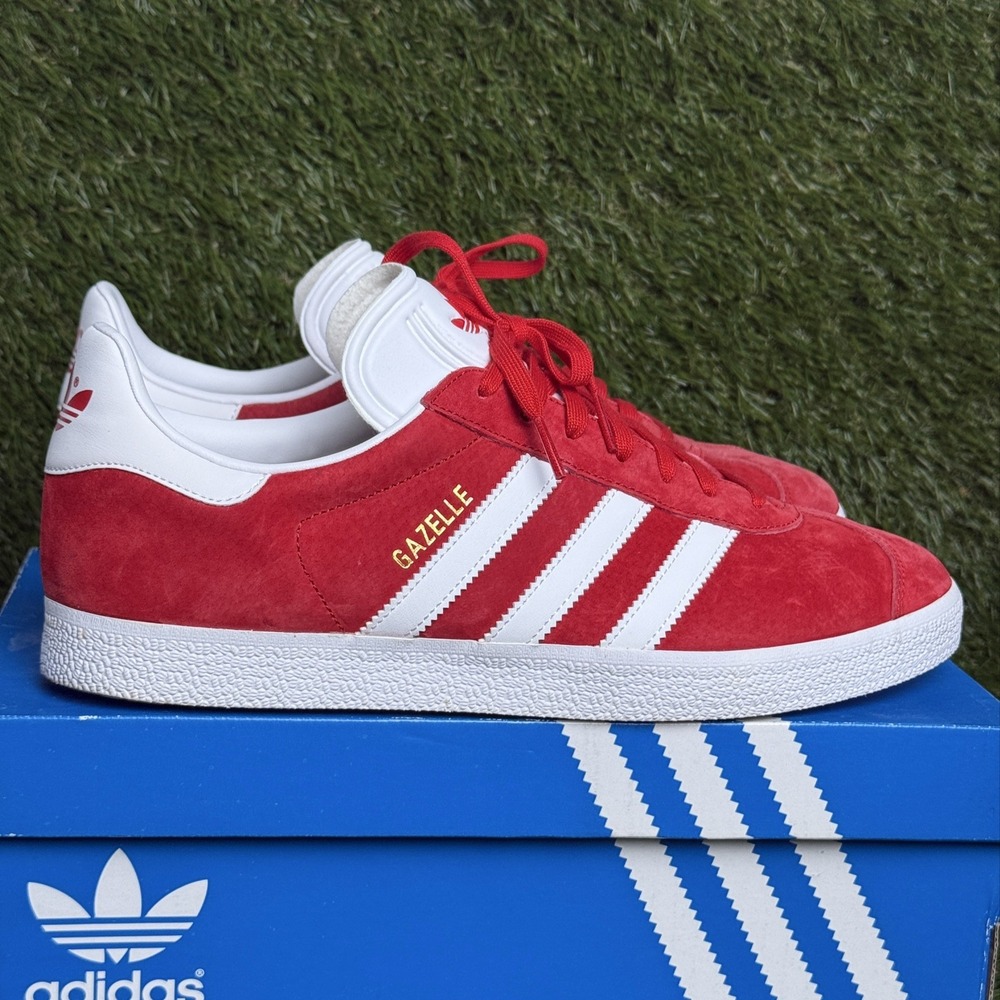Adidas Originals Gazelle Scarlet Suede Low Top Sneaker Mens 10 Red S76228